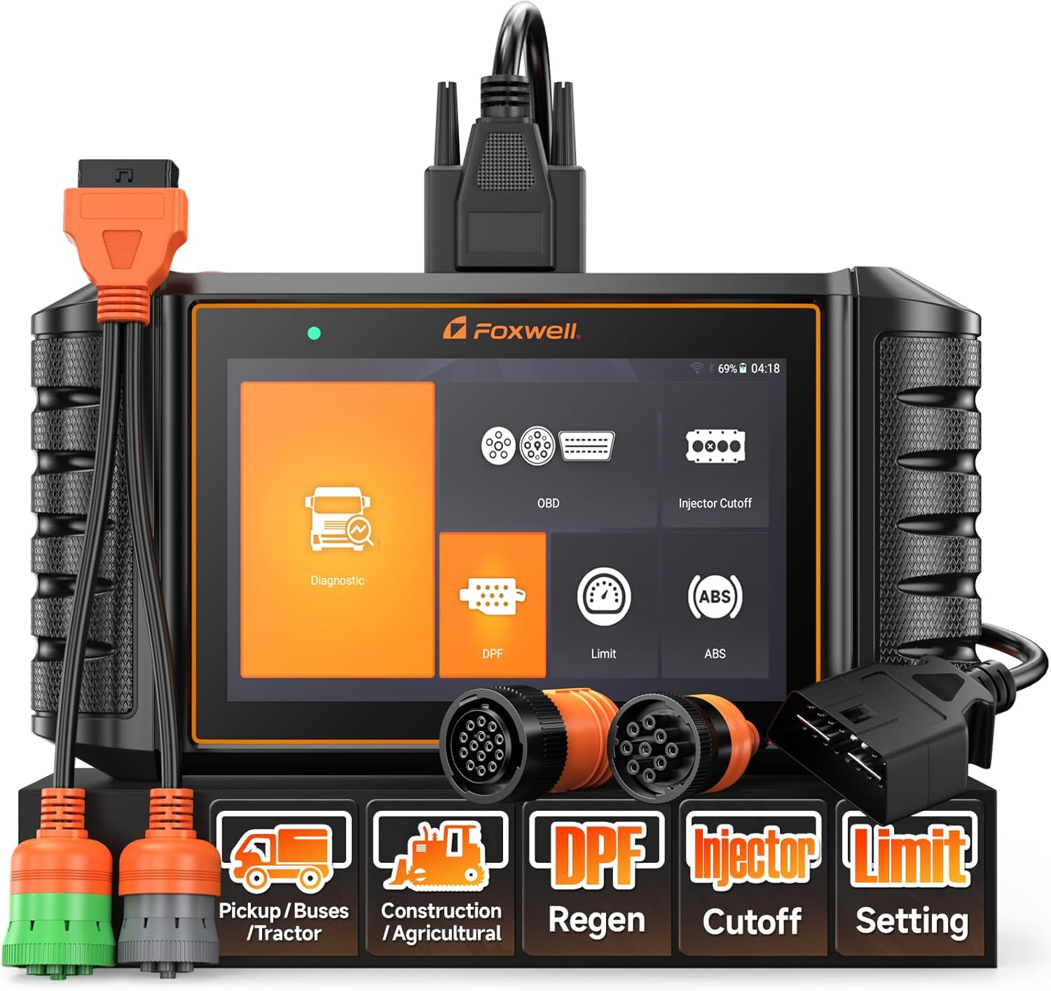 FOXWELL HD500 Heavy Duty Truck Scanner with DPF Regen/Injector Cutoff/Limit Setting