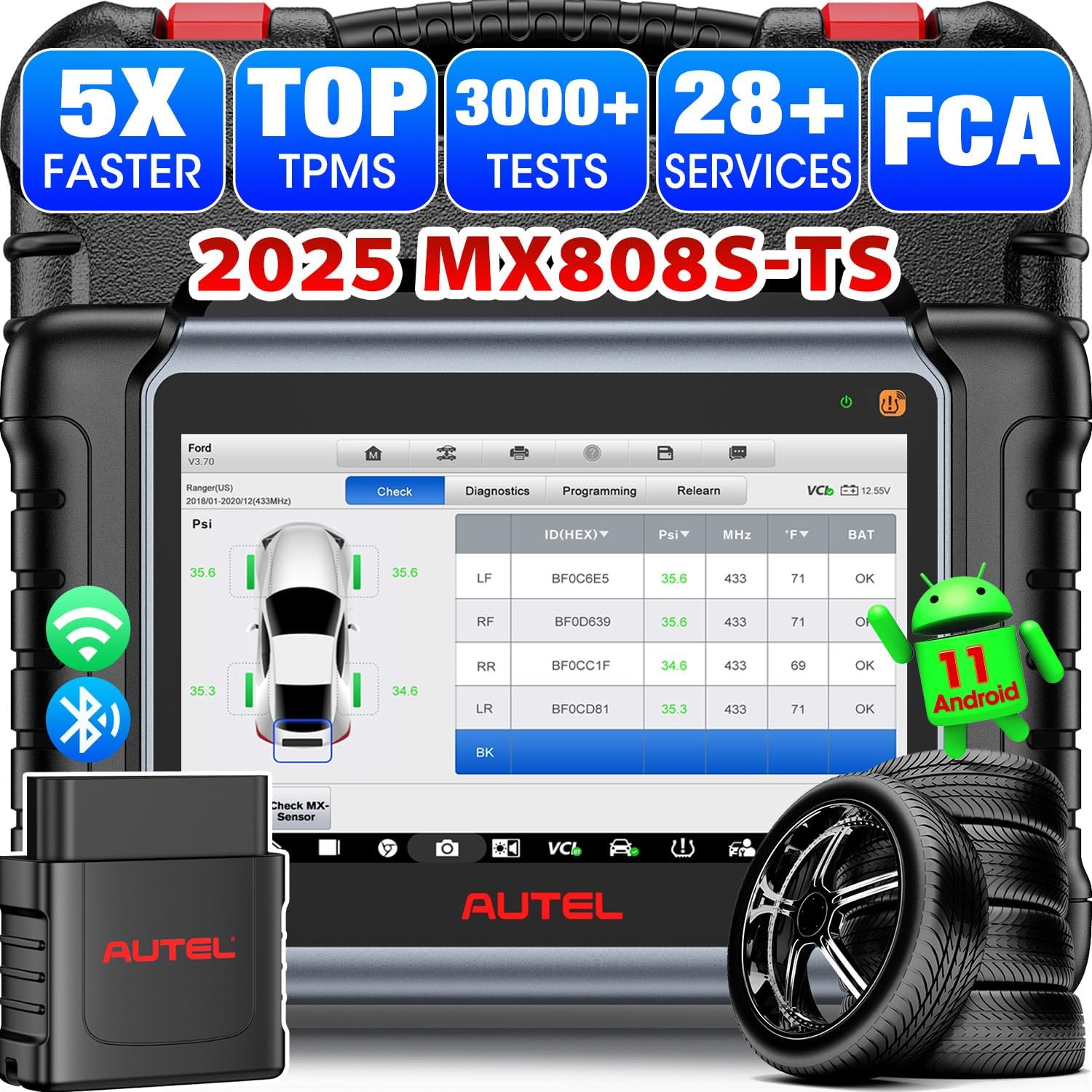 Autel MaxiCheck MX808S-TS Scanner: 2025 Same as MX900-TS TS900
