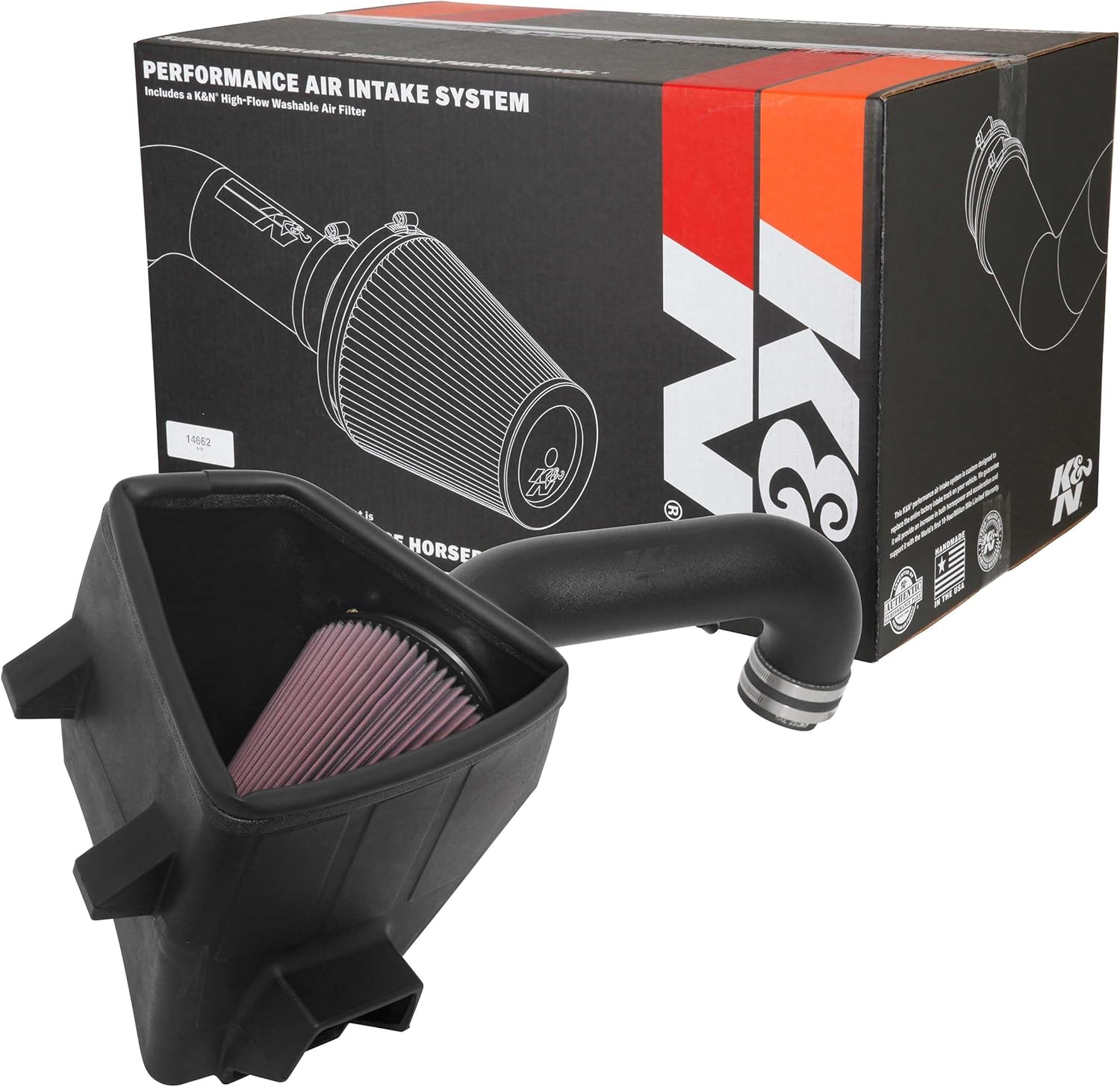 K&N Cold Air Intake System: High-Flow Air Filter, Increase Performance & Towing: Compatible with 2019-2024 RAM 1500, 63-1578